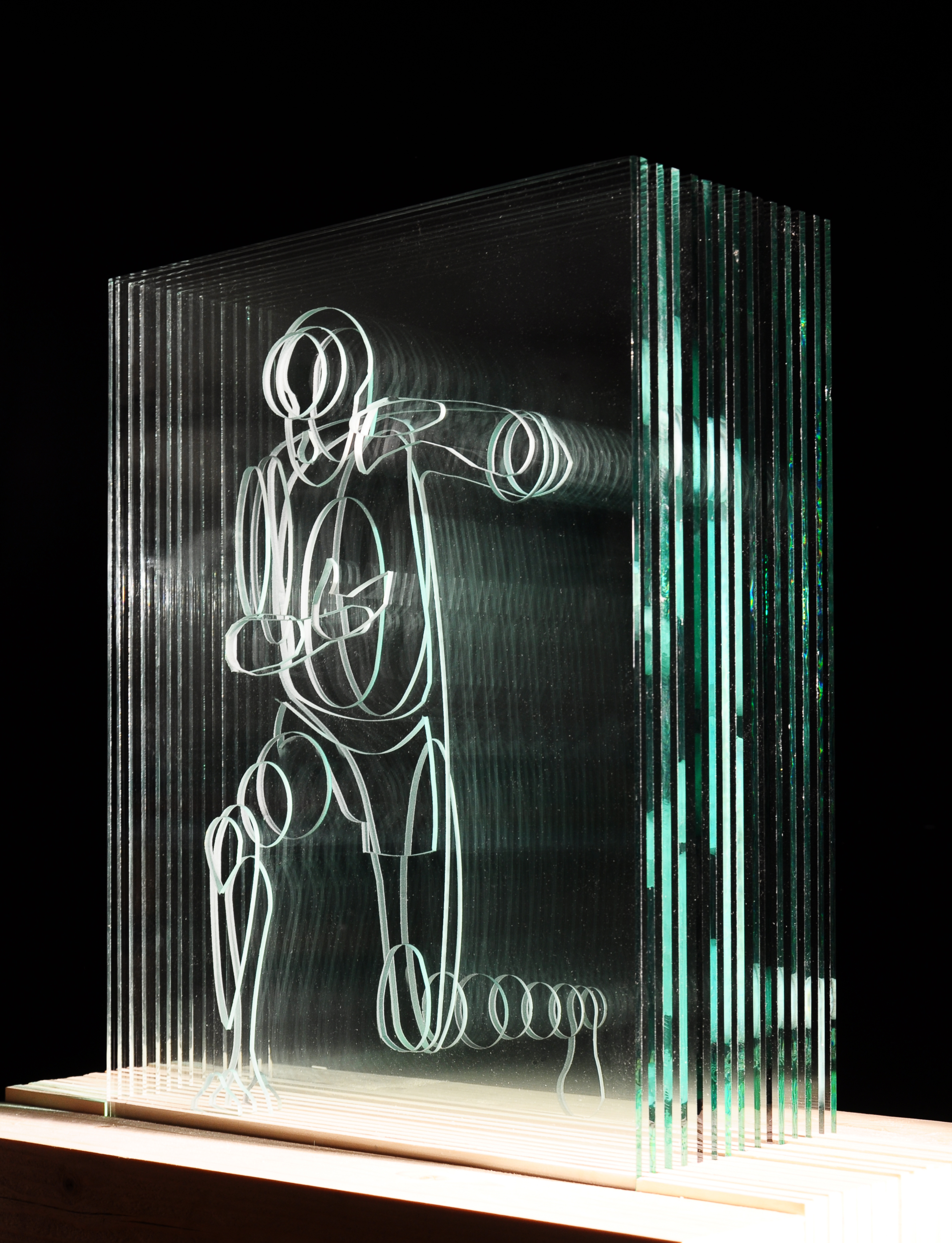 Dilemma glass sculpture